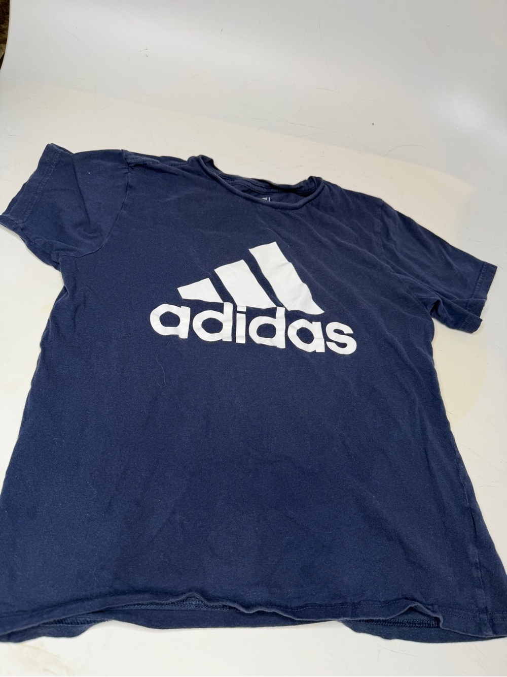 adidas Navy Blue Tee with White Logo